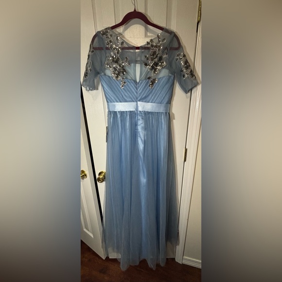 CLEARANCE W/Flaw NWT DESIGNED For JULIET’S Bridal And Formal SZ 8 Blue/Silver - Picture 5 of 10